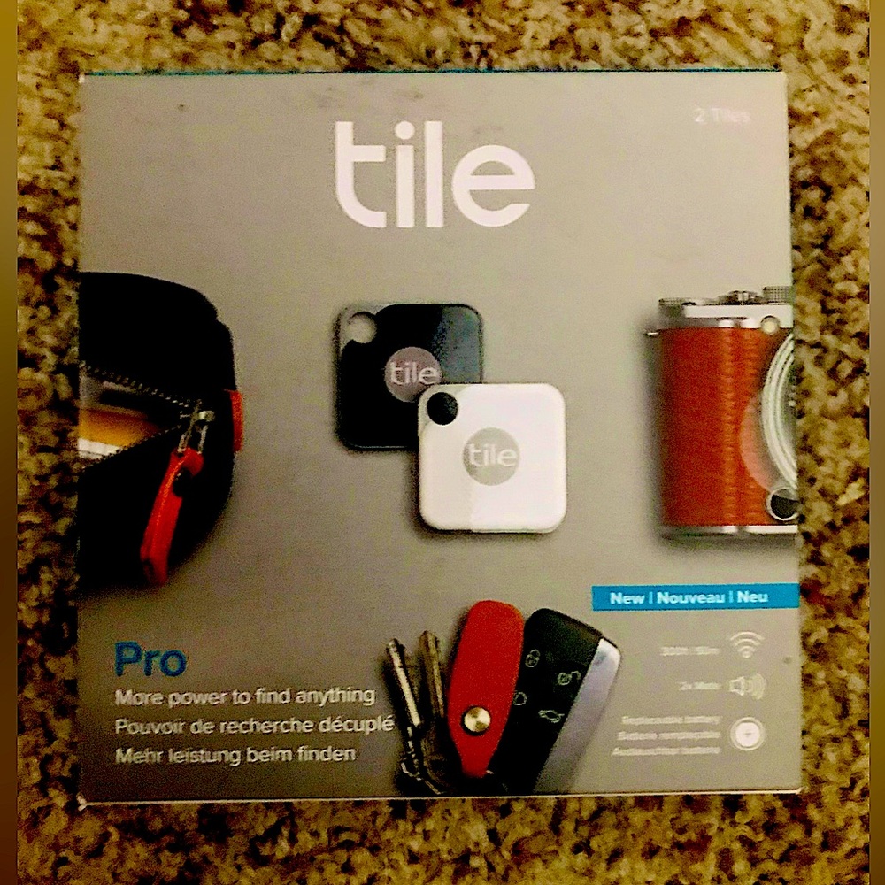 TILE PRO - More Power To Find Anything! Connect with: Amazon, Google, Apple